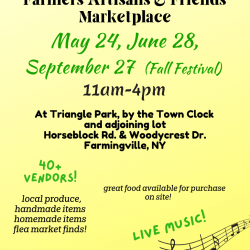 2025 market flyer in yellow with bird