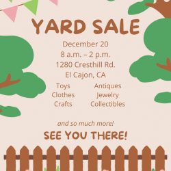 yard sale ad dec 25