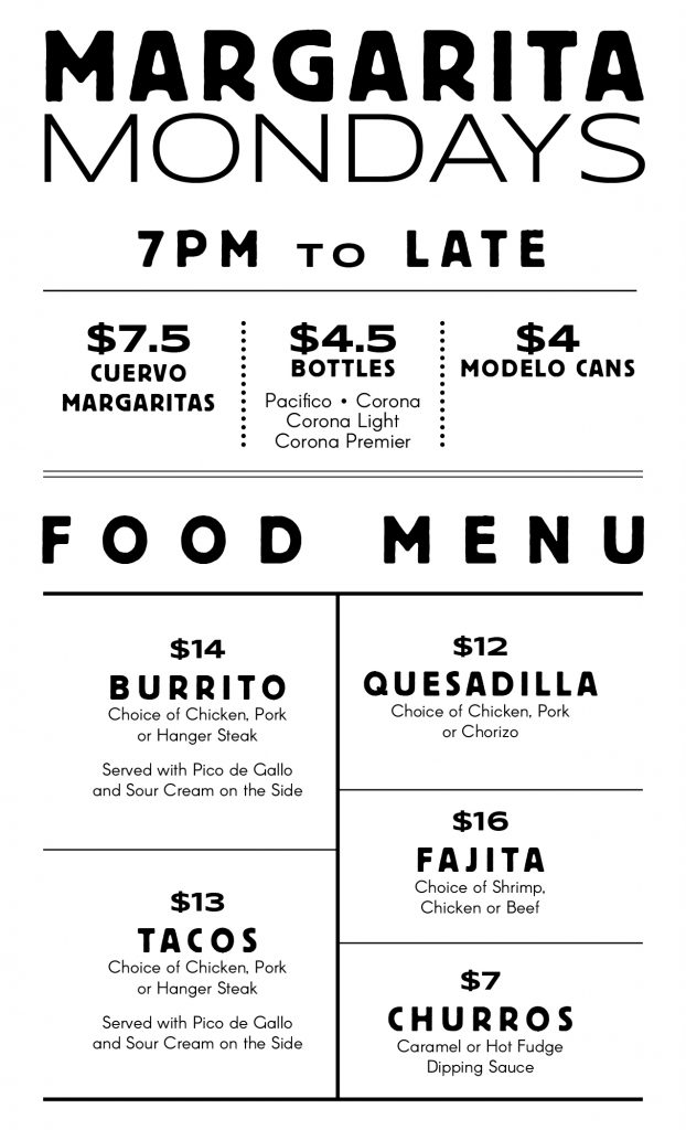 Margarita Mondays at The Post Office Café